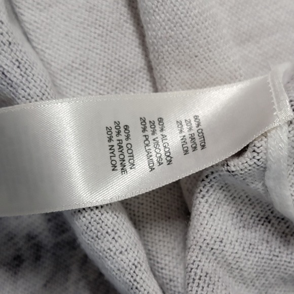 Chico's Size 2 Josie Cardigan Sweater Purple Paisley Duster Open Tie Belt Wrap - Picture 11 of 13